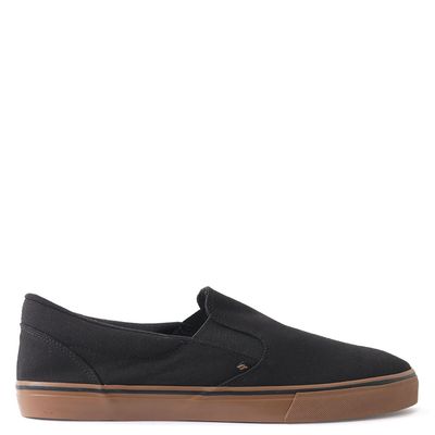 Tênis casual slip on bicolor Preto