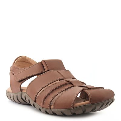 Sandália transpassada c/ velcro Chocolate