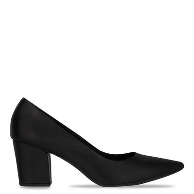 Scarpin salto bloco Usaflex Preto