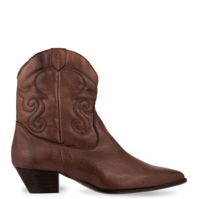 Bota western bico fino Marrom
