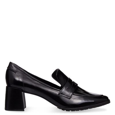 Mocassim salto médio Preto