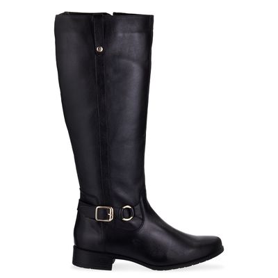 Bota cano alto c/ fivela Preta