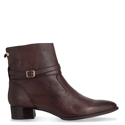 Bota cano baixo c/ fivela Marrom