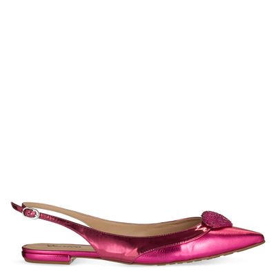 Sapatilha aberta c/ coração Pink