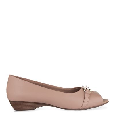 Peep Toe com enfeite Rosa