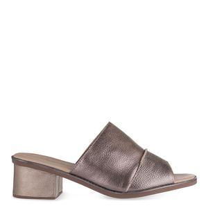 Tamanco salto medio Prata Velho