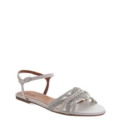 Rasteira tramada Off-White