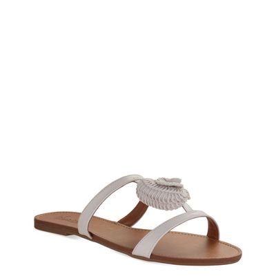 Rasteira com flor Off-white