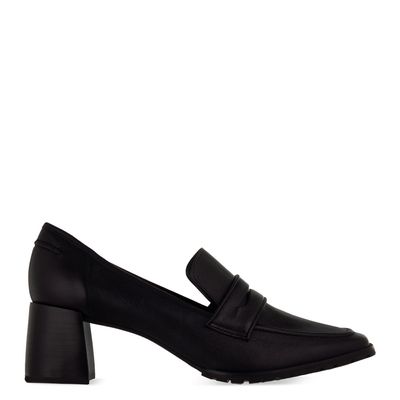 Mocassim salto médio Preto
