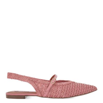 Sapatilha aberta tramada Rosa
