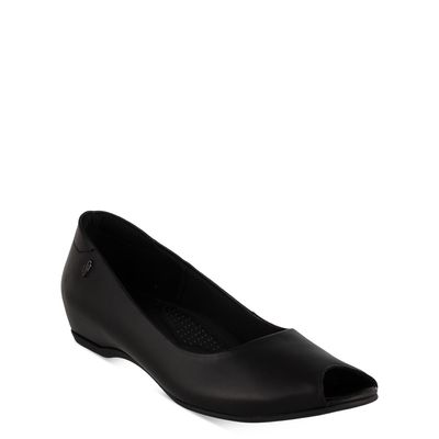 Peep toe Usaflex c/ salto embutido Preto