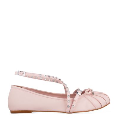 Sapatilha boneca c/ Spikes Rosa