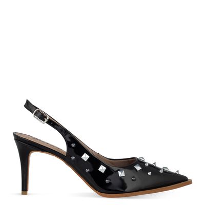 Chanel bico fino c/ spikes Preto