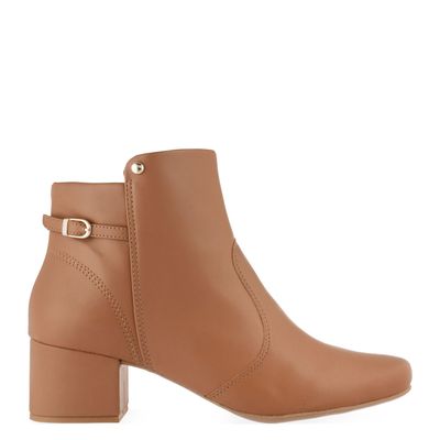 Bota cano baixo c/ fivela Marrom