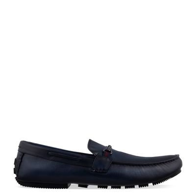 Mocassim com metal Marinho