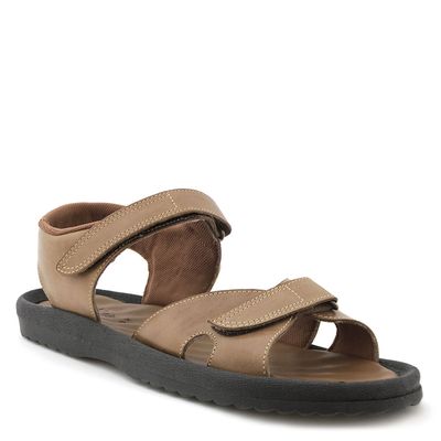Sandália com Velcro Marrom