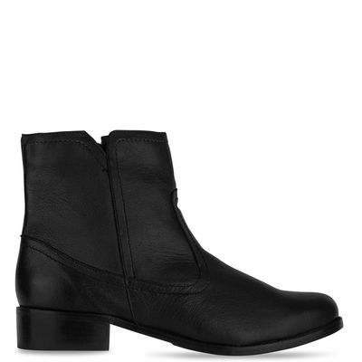 Bota cano baixo c/ zíper Preta