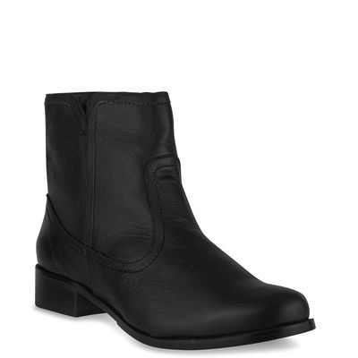 Bota cano baixo c/ zíper Preta