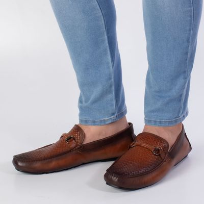 Mocassim com tressê Whisky