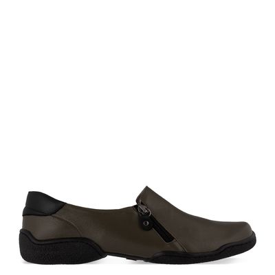 Sapato Esporte com Zíper Bicolor Verde