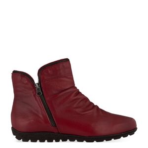 Bota Flat c/ Zíperes Vermelho