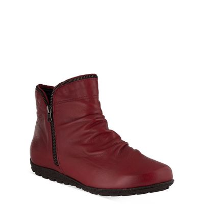Bota Flat c/ Zíperes Vermelho