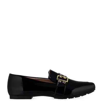 Mocassim Verniz com Fivela Preto