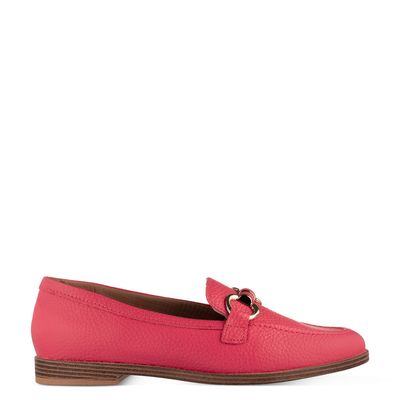 Mocassim com Fivela Vermelho