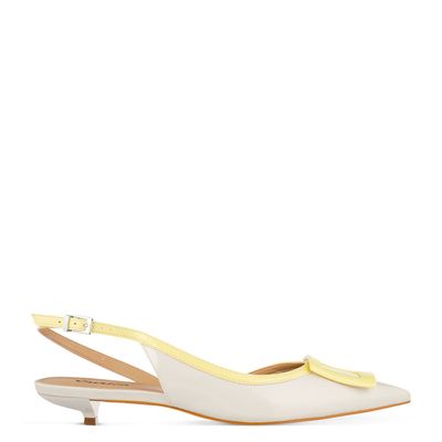 Chanel Salto Baixo Off-White