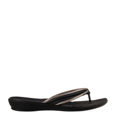 Chinelo Piccadilly Confort Bicolor Preto