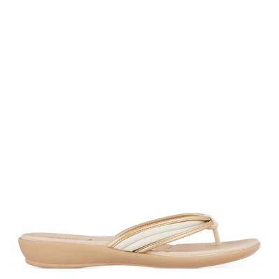 Chinelo Piccadilly Confort Bicolor Off-White