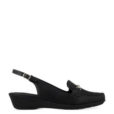 Mocassim Anabela Preto
