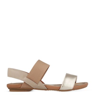 Rasteira Tiras Largas Bicolor Off-White