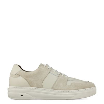 Tênis Casual com Camurça Off-White