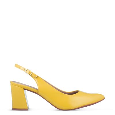Slingback Blocado Amarelo