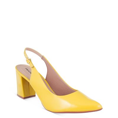 Slingback Blocado Amarelo