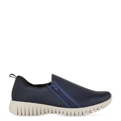 Tênis Slip On Usaflex com Zíper Marinho