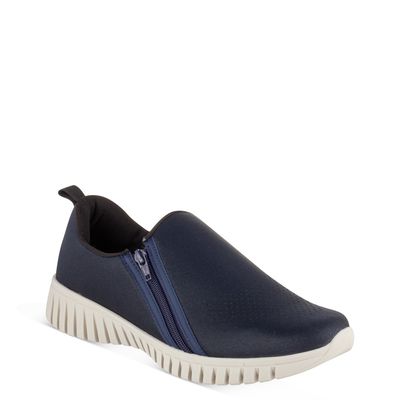 Tênis Slip On Usaflex com Zíper Marinho