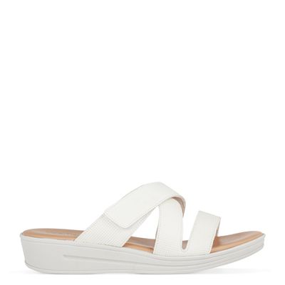 Tamanco Usaflex Tiras Cruzadas Off-Whitw