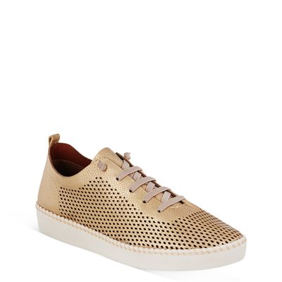 Tênis Casual Furado Ouro