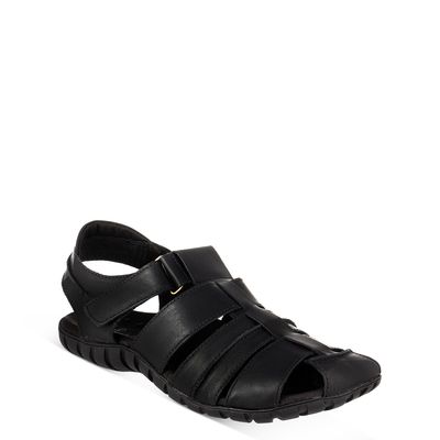 Sandália Transpassada c/ Velcro Preto