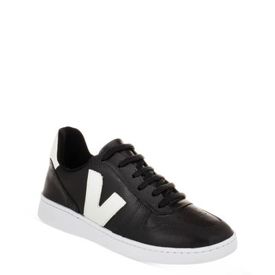 Tênis Casual com Detalhe Bicolor Preto