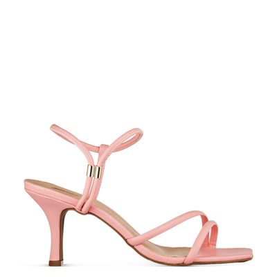 Sandália Salto Fino Rosa