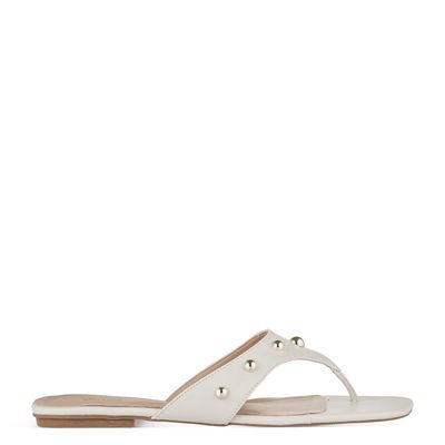 Rasteira de Dedo com Esfera Off-White