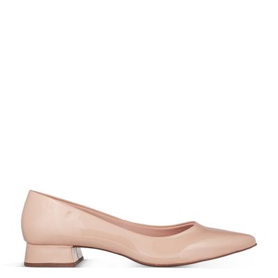 Scarpin com Salto Blocado Baixo Rosa