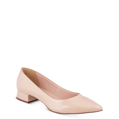 Scarpin com Salto Blocado Baixo Rosa