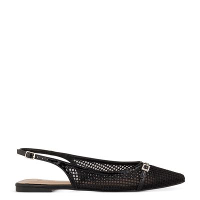 Slingback Tramado Preto