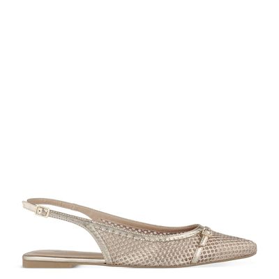 Slingback Tramado Ouro