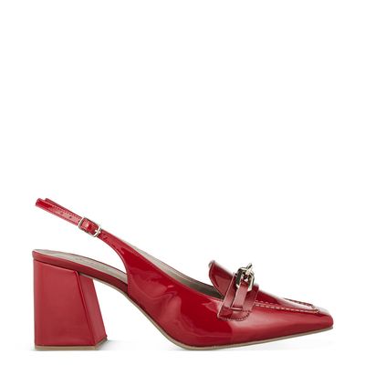 Slingback Mocassim Vermelho