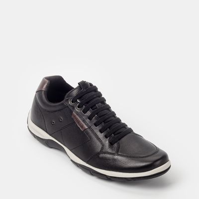 Sapatênis Ferricelli com Zíper Bicolor Preto